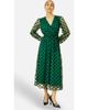 Yumi Yumi Spot Mesh Wrap Midi Skater Dress - 1