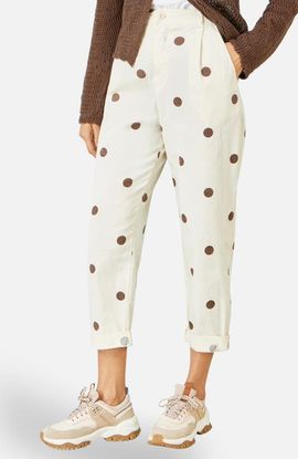 Yumi Yumi Spot Print Cotton Canvas Chinos