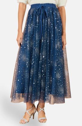 Yumi Yumi Star Sparkle Tulle Maxi Skirt