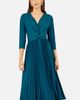 Yumi Yumi Stretch Wrap Pleated Midi Dress - 2