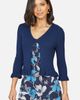 Yumi Yumi Tie Up Ribbed Frill Hem Cardigan - 1