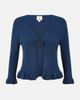 Yumi Yumi Tie Up Ribbed Frill Hem Cardigan - 2