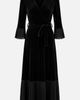 Yumi Yumi Velvet Midi Pleat Detail Wrap Dress - 2