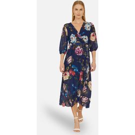 Yumi Yumi Watercolour Dip Hem Midi Wrap Dress