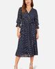 Yumi Yumi Wrap Foil Pleated Midi Dress - 1