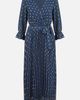 Yumi Yumi Wrap Foil Pleated Midi Dress - 2