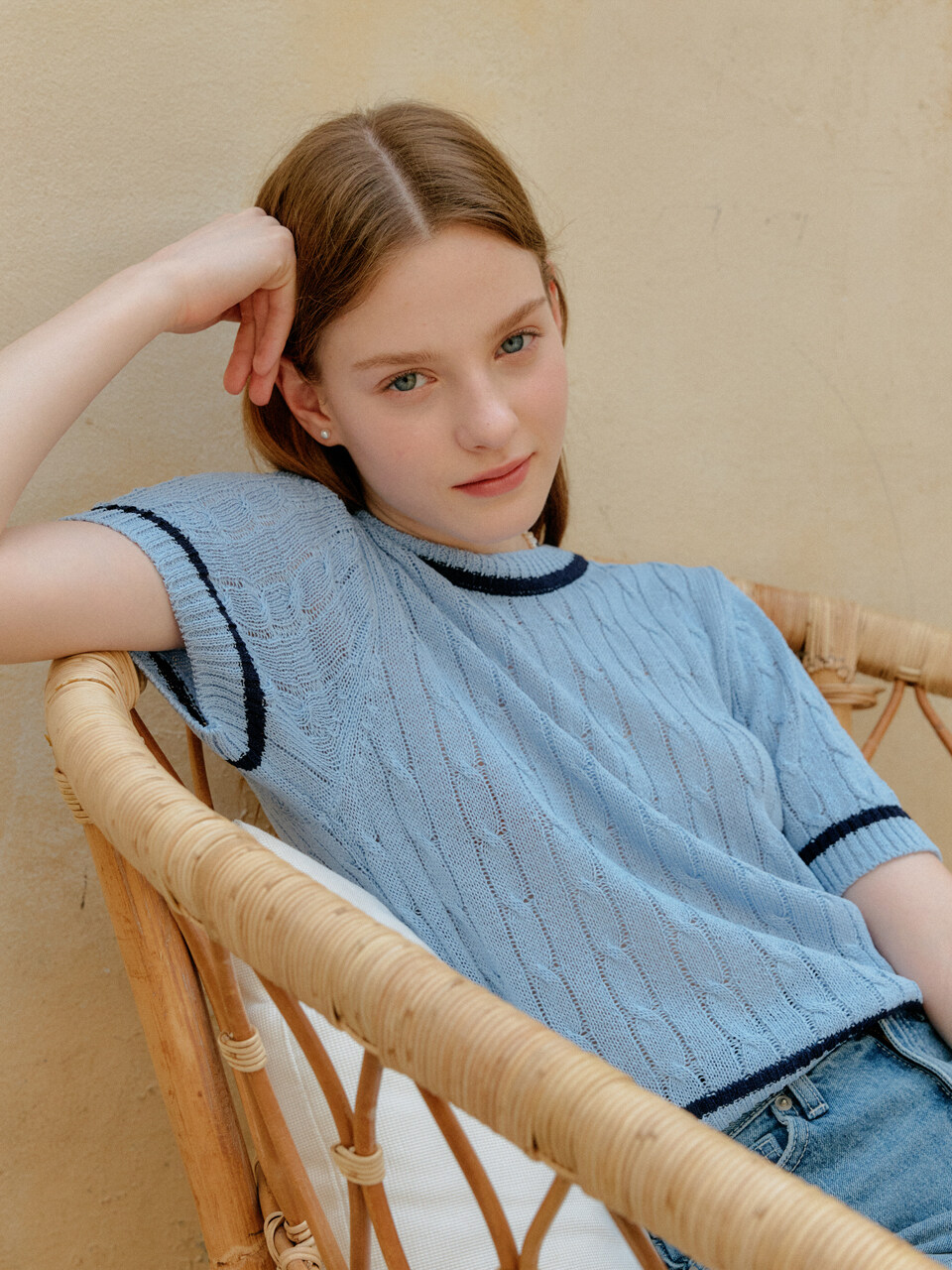 YUPPE Cable Color Knit (Sky Blue)