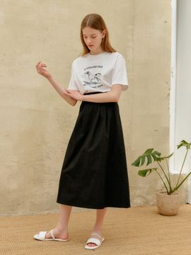 YUPPE Cotton Long Skirt (Black)