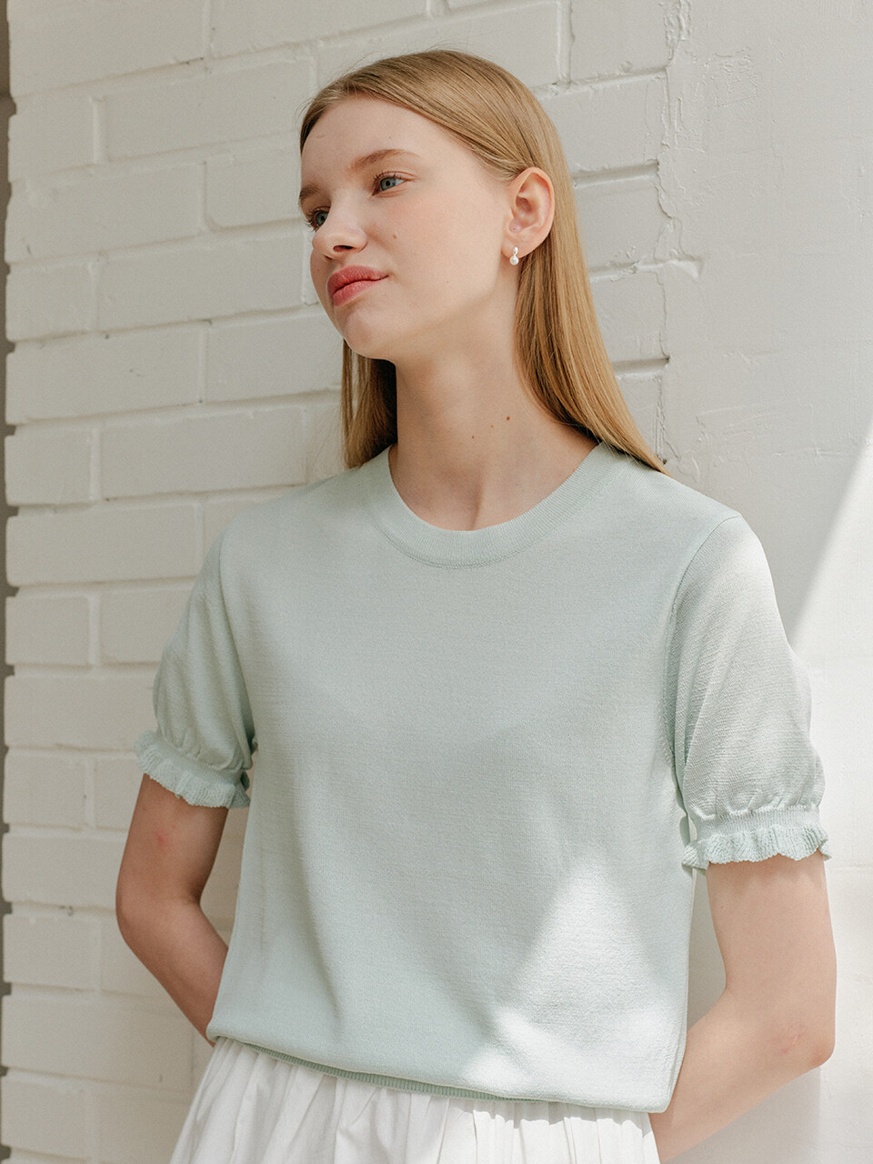 YUPPE Frill Round Knit