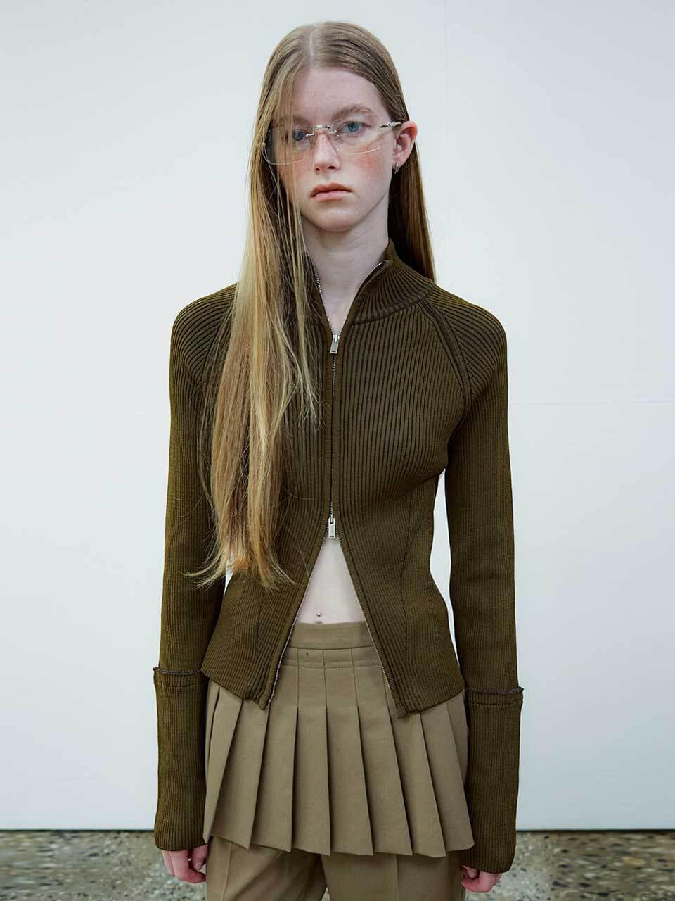YUTHENTIC Half-neck Knitwear Zip-up cardigan AK4AD64142