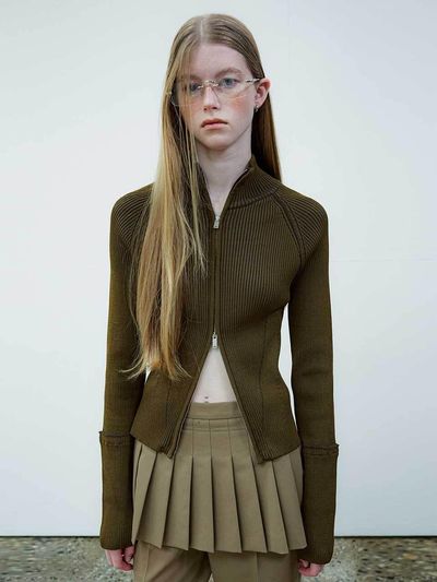 YUTHENTIC Half-neck Knitwear Zip-up cardigan AK4AD64142