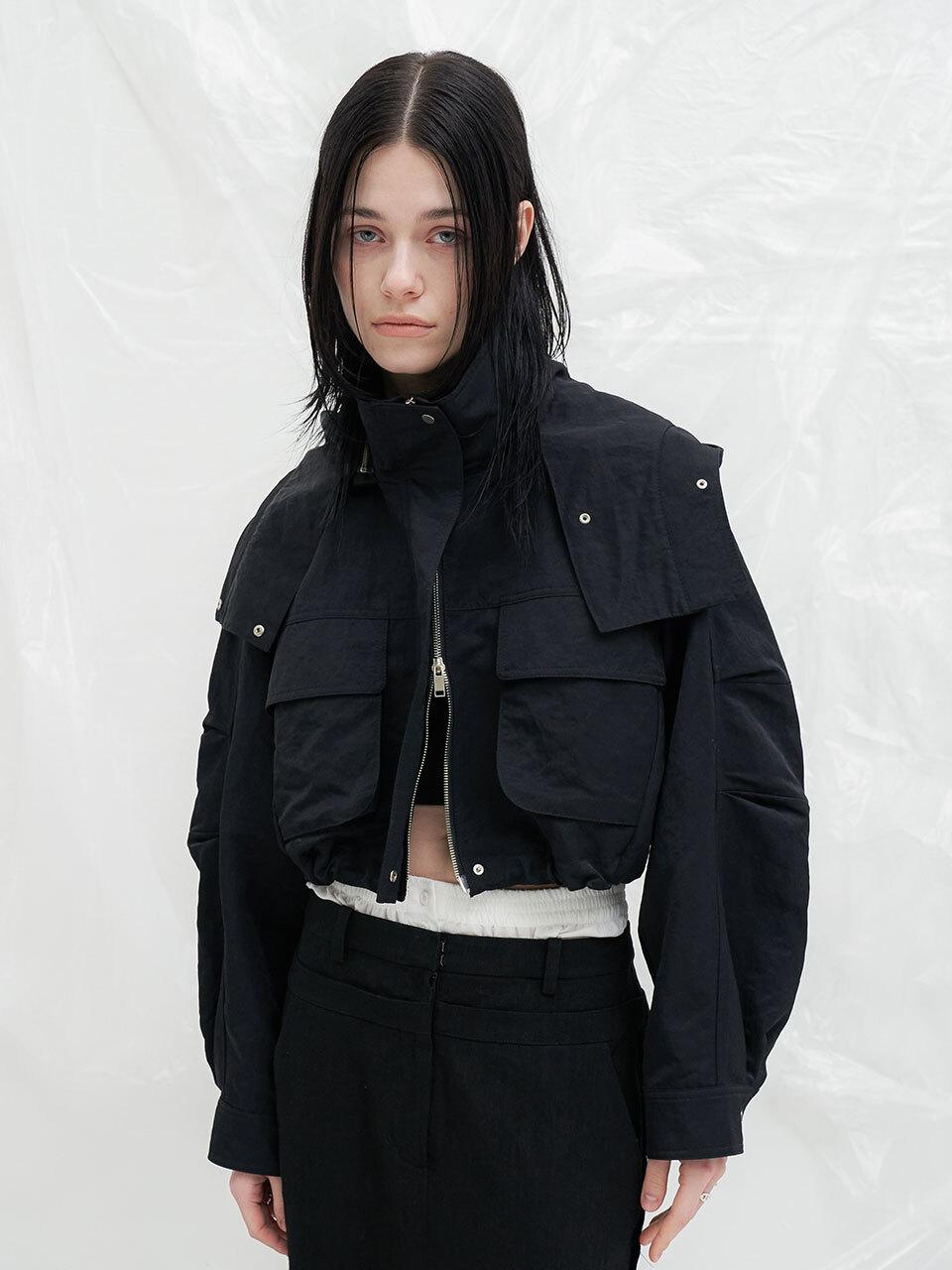 YUTHENTIC Hoodie Nylon Jumper_Black