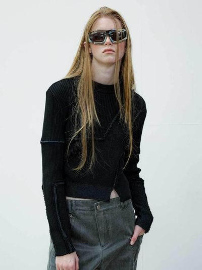 YUTHENTIC slit knit pull-over AK4WP84010