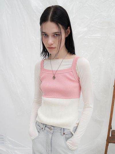 YUTHENTIC Two-Way Knit Vest_Pink