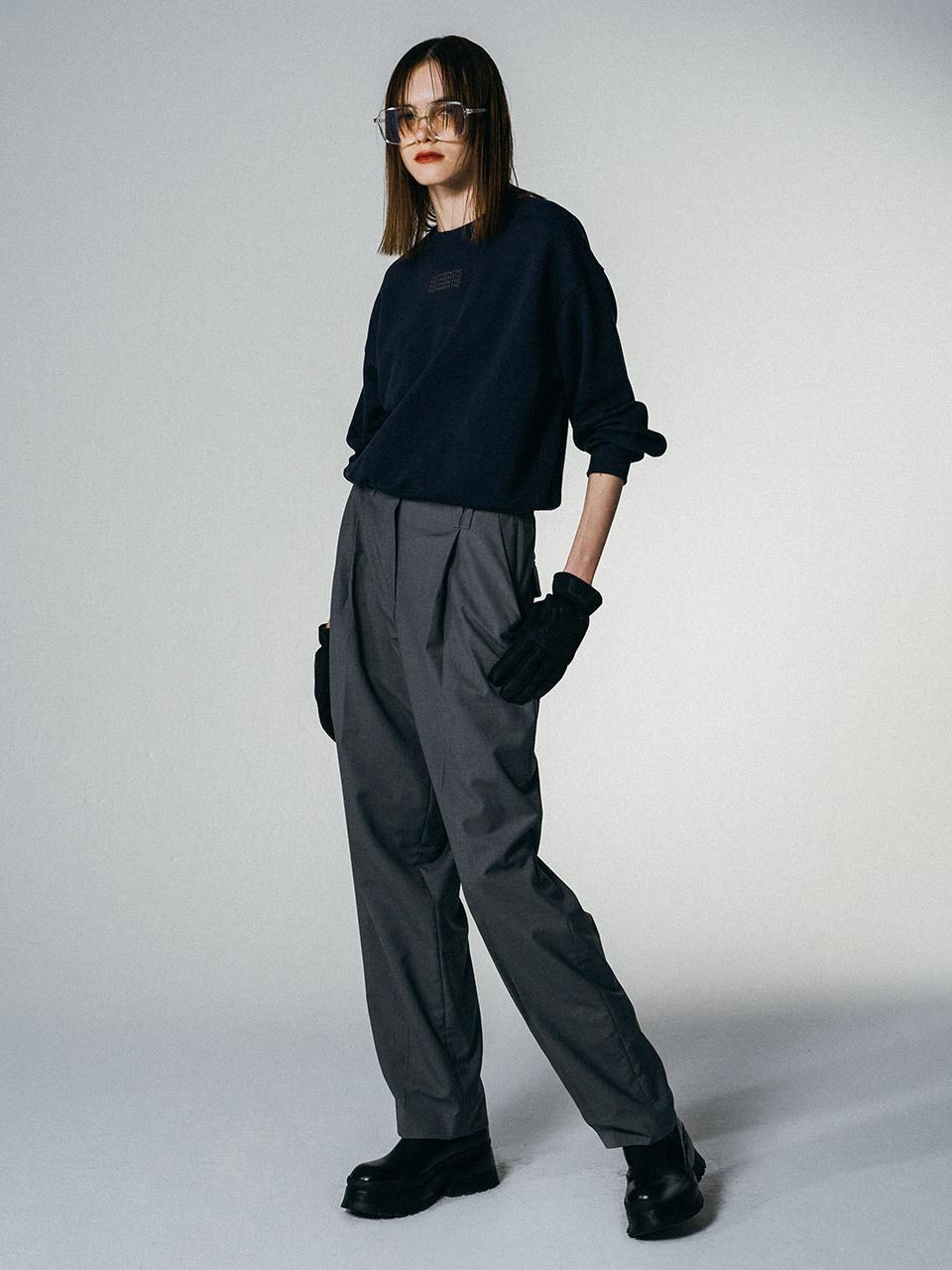 YUTHENTIC Yuthentic One Tuck Wide Pants Gray