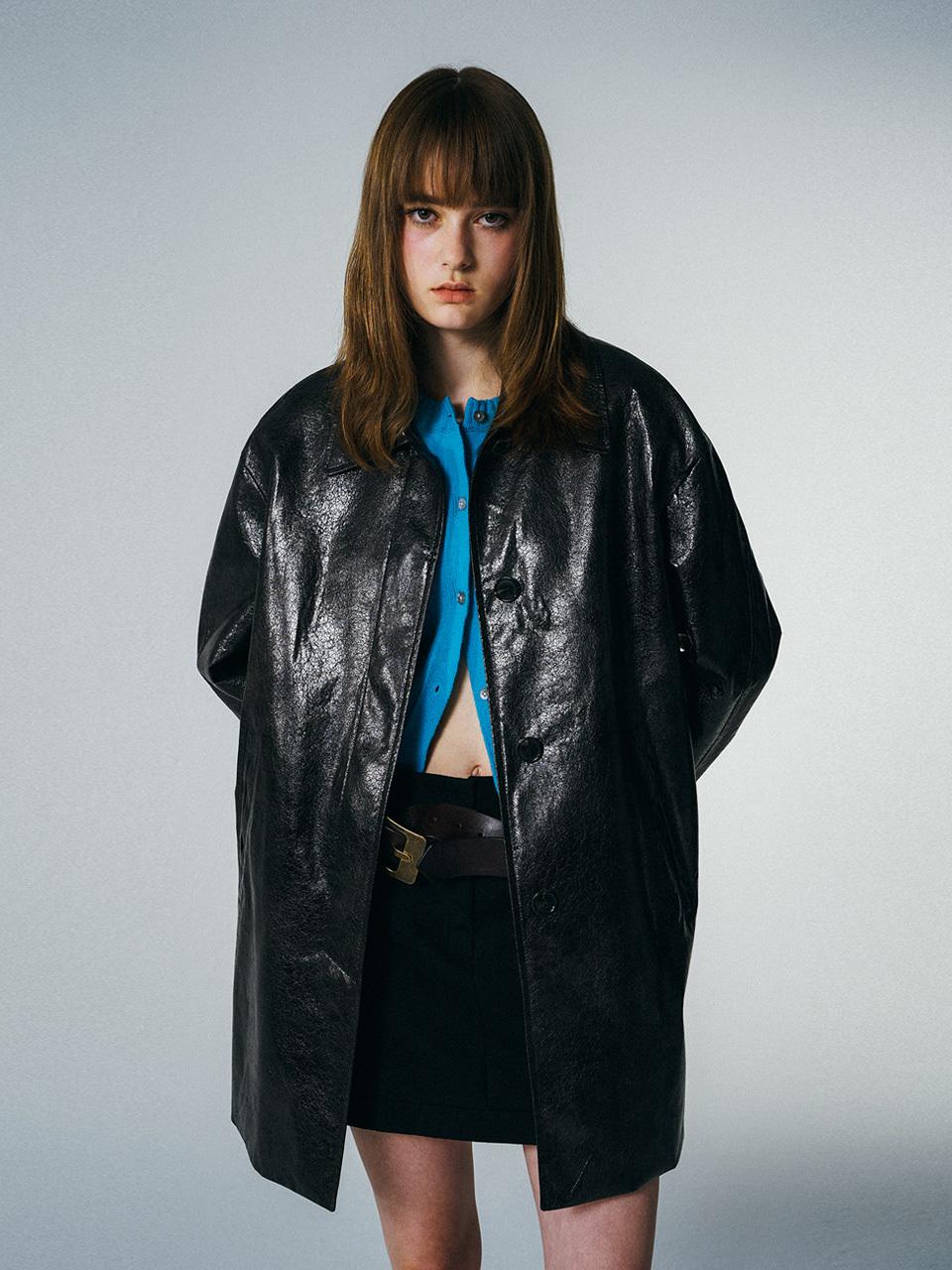 YUTHENTIC Yuthentic Oversized Single Coat Burgundy
