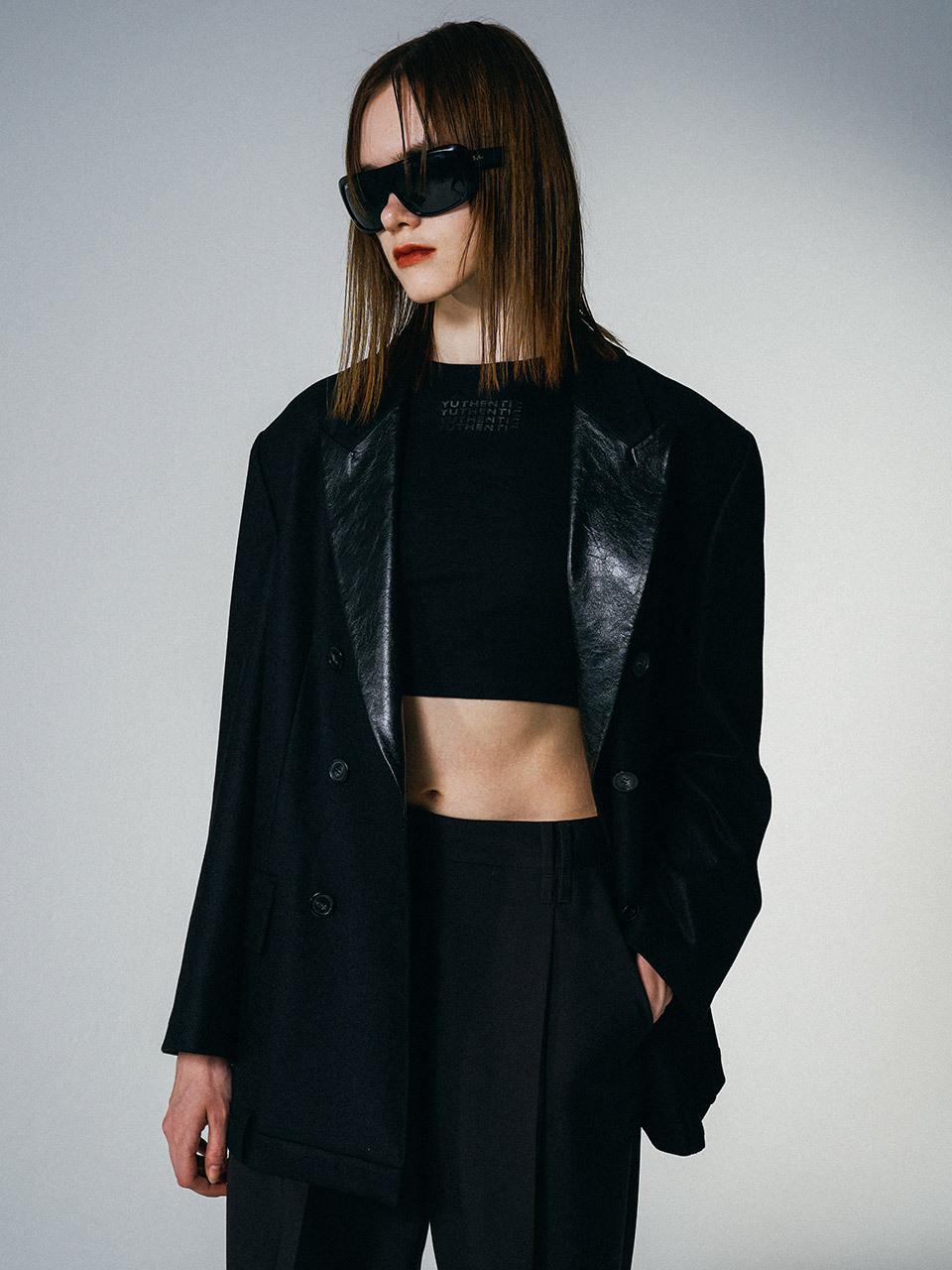 YUTHENTIC Yuthentic Wool Oversized Fit Jacket Black