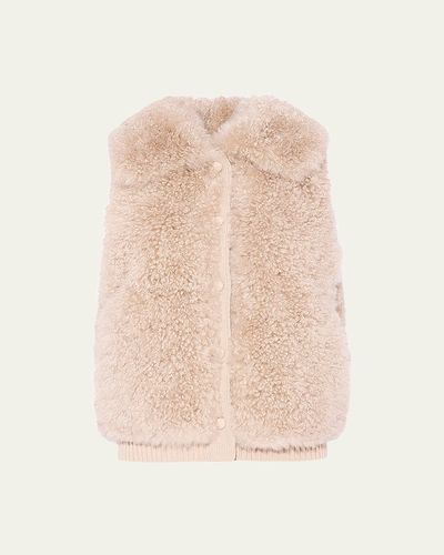 Yves Salomon Curly Shearling Vest