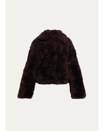 Yves Salomon Goat Fur Short Coat