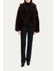 Yves Salomon Goat Fur Short Coat - 2