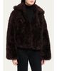 Yves Salomon Goat Fur Short Coat - 4