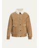 Yves Salomon Lamb Shearling Aviator Jacket - 1