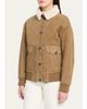 Yves Salomon Lamb Shearling Aviator Jacket - 4