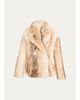 Yves Salomon Lamb Shearling Double-Breasted Short Coat - 1
