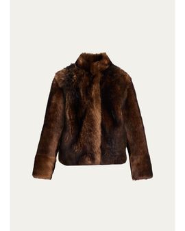 Yves Salomon Lamb Shearling Short Coat