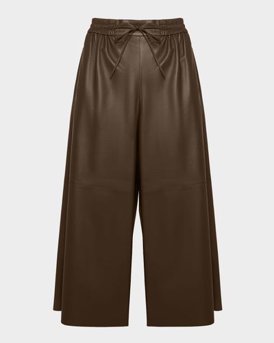 Yves Salomon Lambskin Leather Culotte Pants