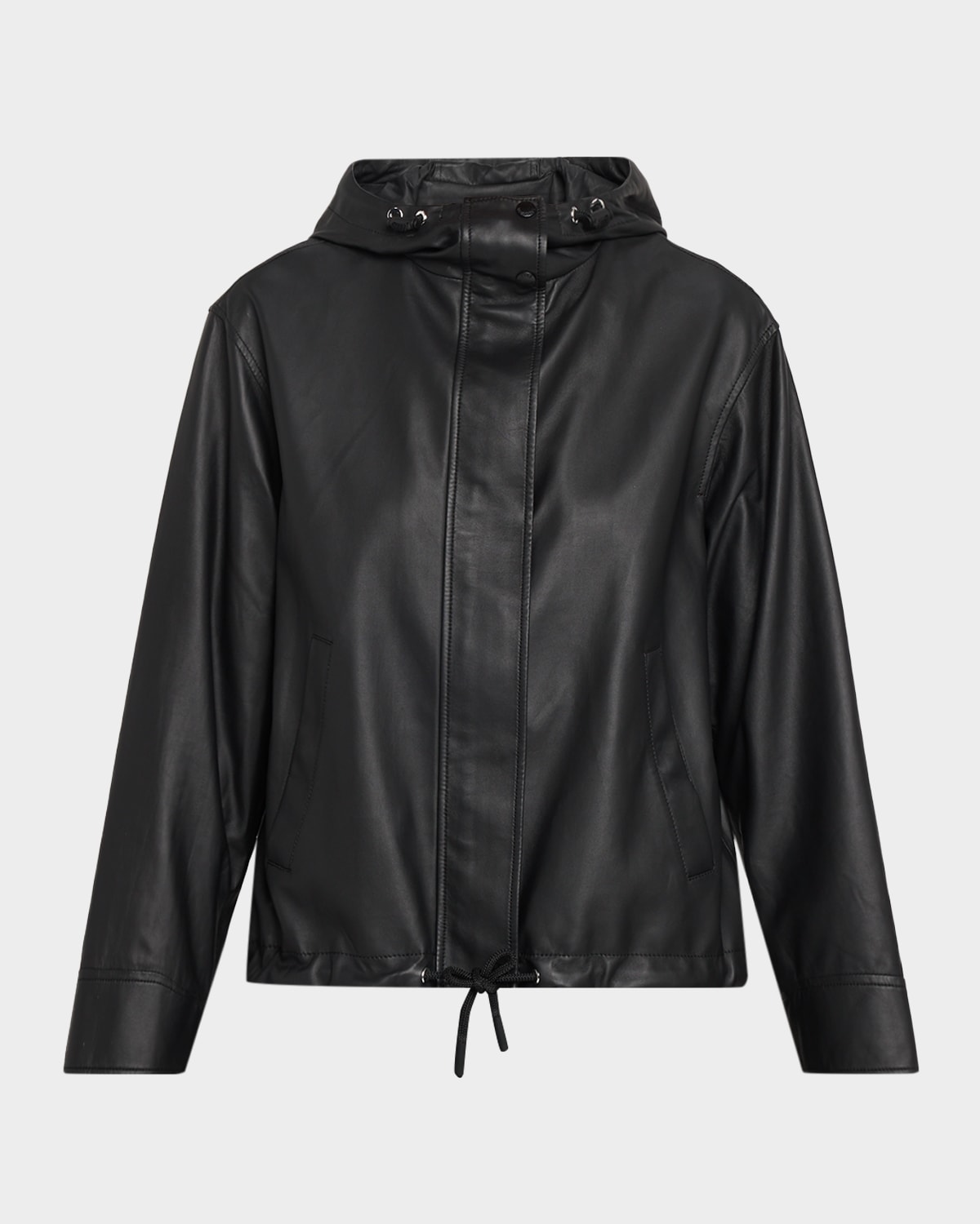 Yves Salomon Lambskin Leather Technical Jacket