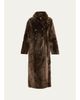 Yves Salomon Manteau Lamb Shearling Double-Breasted Long Coat - 1