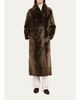 Yves Salomon Manteau Lamb Shearling Double-Breasted Long Coat - 2