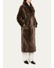 Yves Salomon Manteau Lamb Shearling Double-Breasted Long Coat - 4