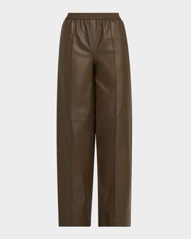 Yves Salomon Pull-On Leather Pants