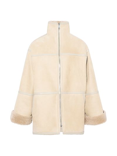 Yves Salomon Women's Oversized Shearling-Lined Coat