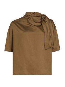Yves Salomon Women's Satin Scarf Top