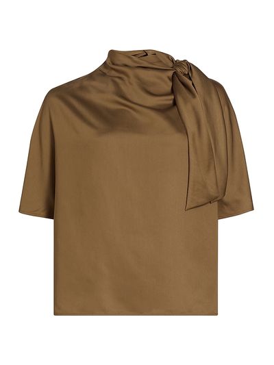 Yves Salomon Women's Satin Scarf Top