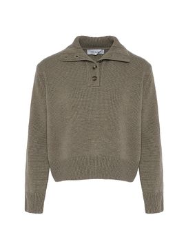 Yves Salomon Women's Wool-Cashmere Stand-Collar Sweater