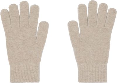 Yves Salomon Yves Salomon Beige Cashmere Gloves