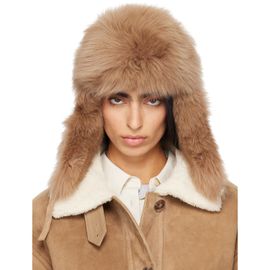 Yves Salomon Yves Salomon Beige Chapka Fur Hat