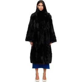 Yves Salomon Yves Salomon Black Belted Shearling Coat