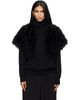 Yves Salomon Yves Salomon Black Feather Cape Jacket - 1