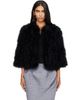 Yves Salomon Yves Salomon Black Turkey Feather Jacket - 1