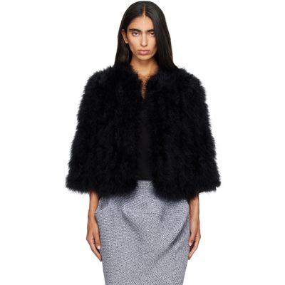 Yves Salomon Yves Salomon Black Turkey Feather Jacket