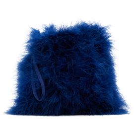Yves Salomon Yves Salomon Blue Feather Pouch