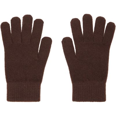 Yves Salomon Yves Salomon Brown Cashmere Gloves