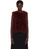 Yves Salomon Yves Salomon Brown Cropped Feather Gilet Vest - 1