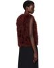 Yves Salomon Yves Salomon Brown Cropped Feather Gilet Vest - 3
