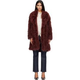 Yves Salomon Yves Salomon Brown Feather Coat